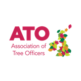 ATO logo, ATO association of tree officers with a GB outline