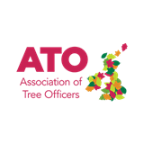 ATO logo, ATO association of tree officers with a GB outline ATO logo, ATO association of tree officers with a GB outline